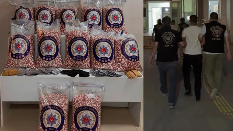 Bornova’da Taksi ve Eve Narkotik Baskını: 280 Bin Sentetik Ecza Ele Geçirildi